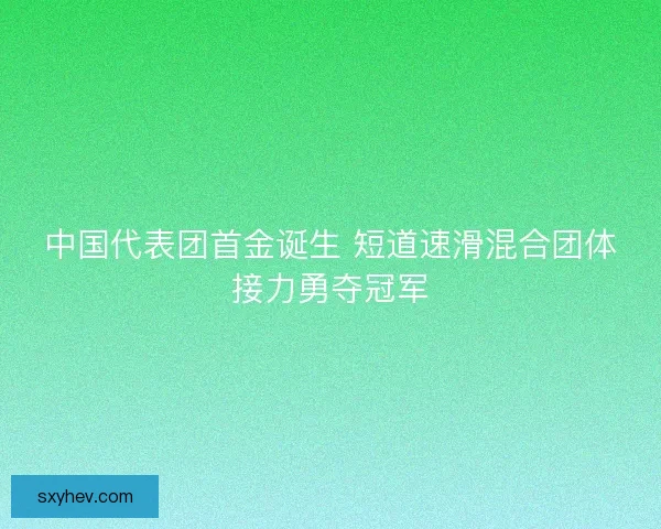 中国代表团首金诞生 短道速滑混合团体接力勇夺冠军