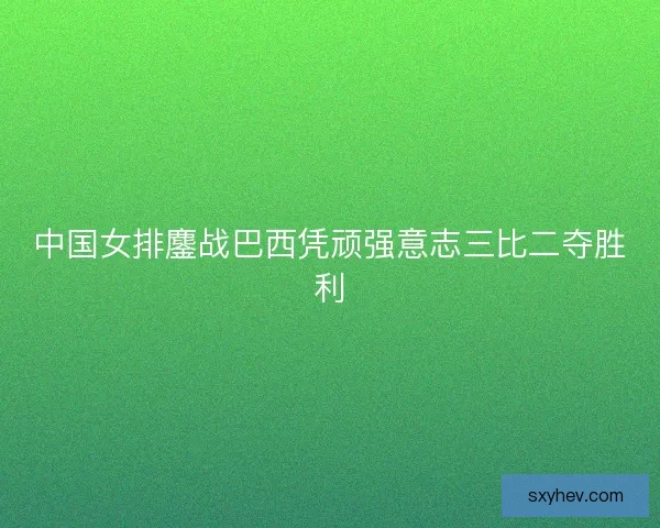 中国女排鏖战巴西凭顽强意志三比二夺胜利
